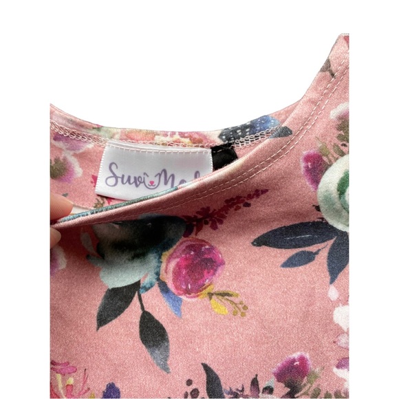 New Organic Peplum Floral Toddler Top Canadian Small Shop Handmade - Picture 2 of 5